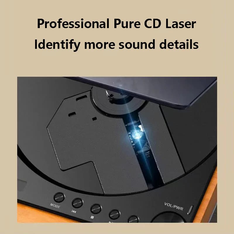 Lecteur CD HIFI en bois Bluetooth 5.1 sortie optique numérique USB lecture sans perte lecteur de mus