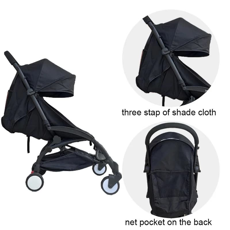 Accessoires de poussette pour bébé, capot pare-soleil et matelas, coussin de siège pour 175 °   Baby