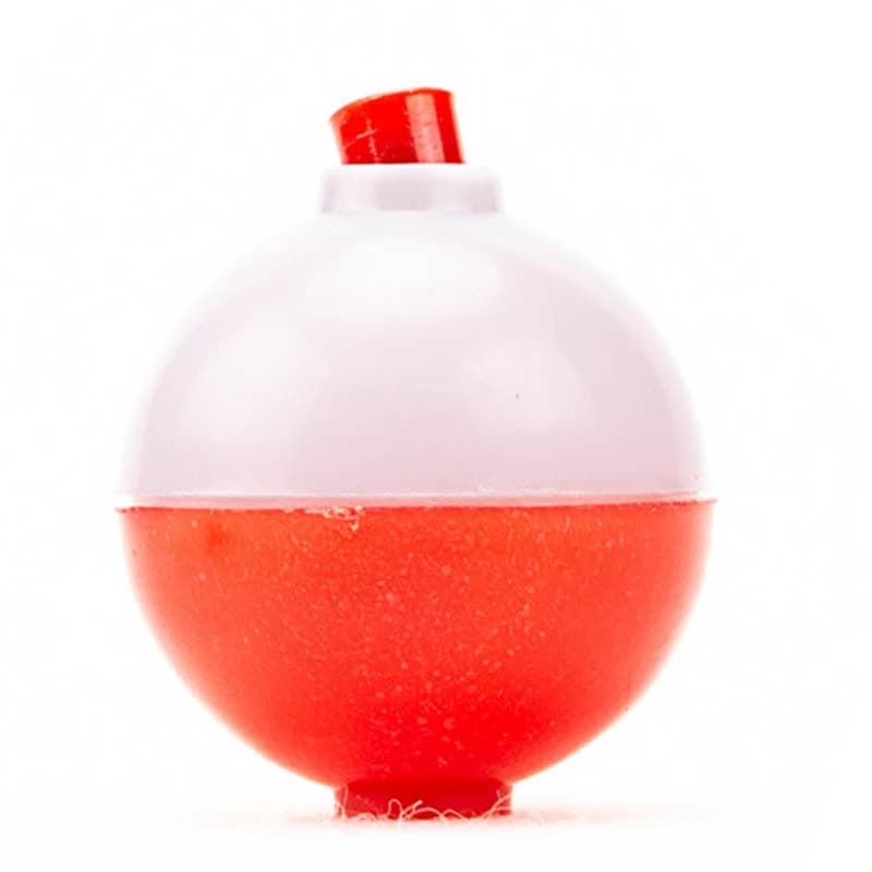 Flotteurs de pêche à bouton-poussoir, flotteurs de pêche à encliqueter, Bobber rouge et blanc, 1 po,