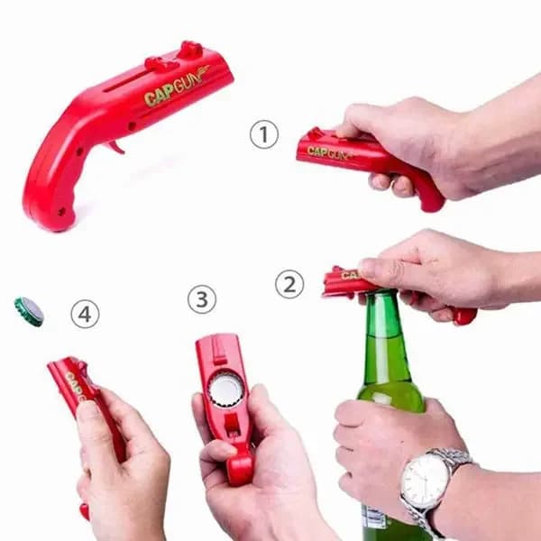 Pistolet créatif ouvre-bouteille bouchon pistolet lance bouchon de bouteille multifonctionnel boucho