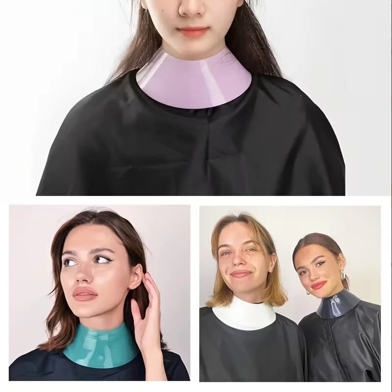 Cape de coiffure réglable en Silicone pour coloration et traitements chimiques, protecteur de cou pr