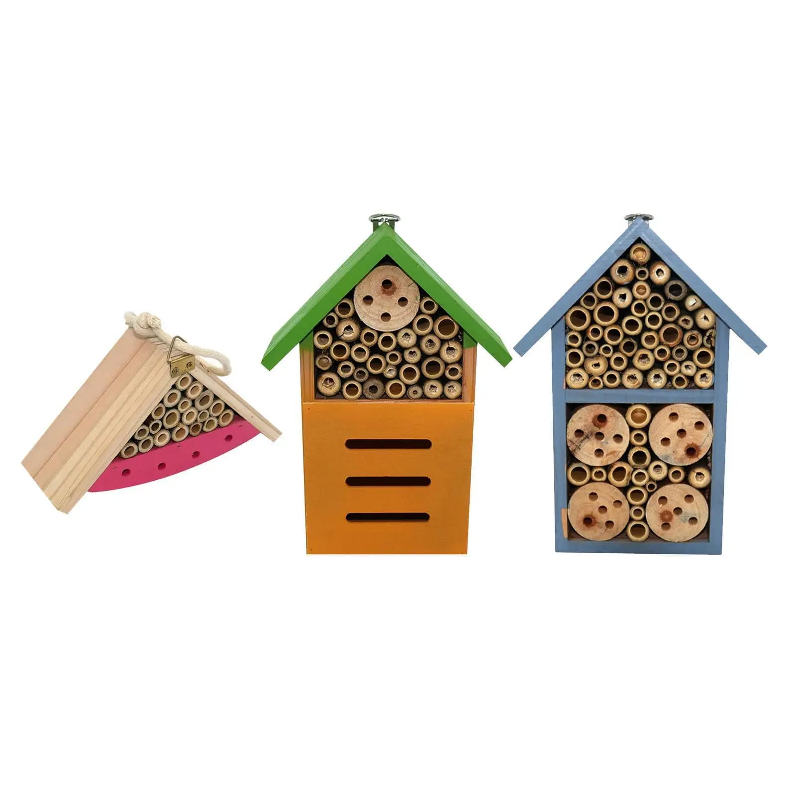 Maison d'Insectes en Bois, Abri d'Hôtel, Décoration de Jardin, Nid, Boîte