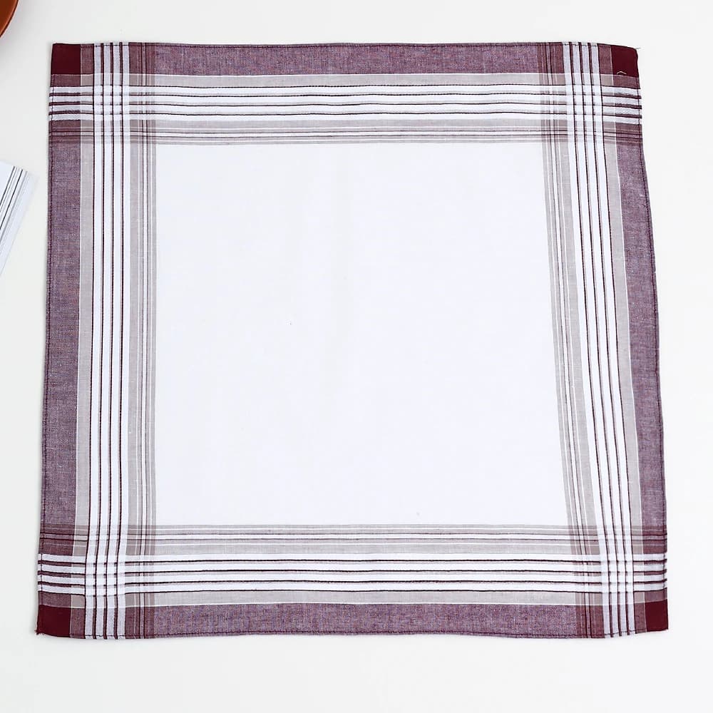 Mouchoirs en pur coton teint en fil pour hommes, mouchoirs à carreaux classiques, souvenirs du marié