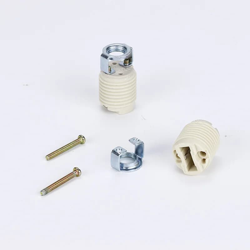 E27 E14 G9 vis bricolage lumière support de lampe en céramique Table de ménage sol LED ampoule Base 