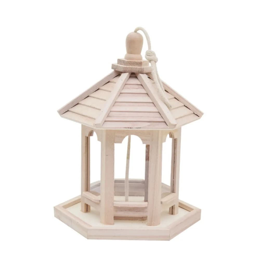 Maison d'oiseaux ornements maison forme mangeoire à oiseaux maison suspendue en bois mangeoire pour 
