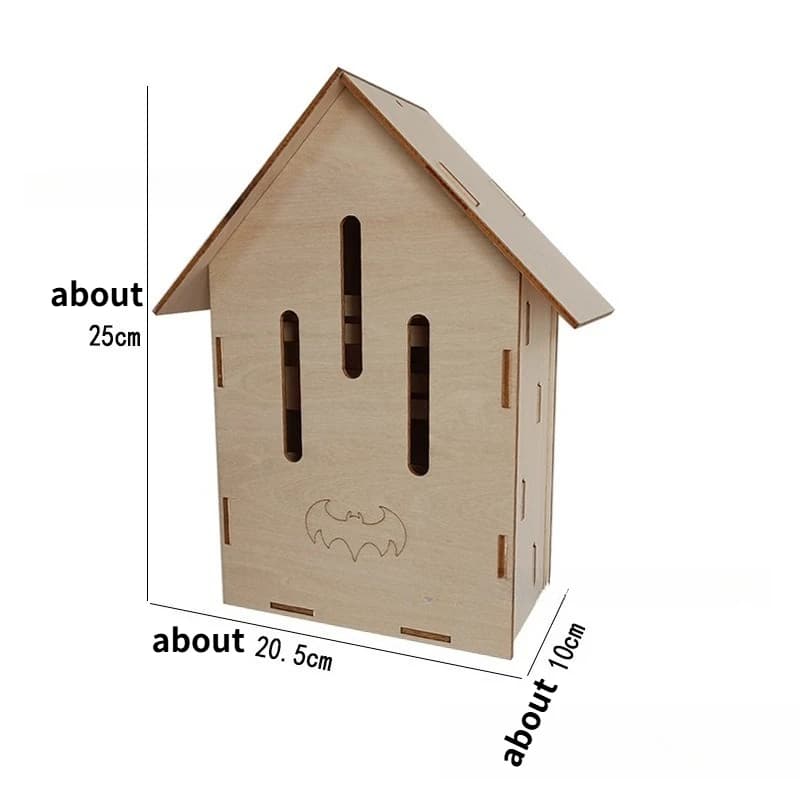 Nichoir en bois pour chauves-souris, abri extérieur pour jardin, habitat naturel pour animaux, pour 