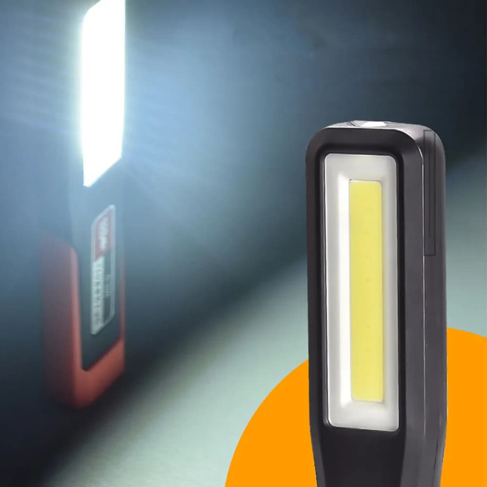 Lampe de travail LED COB injuste, lampe de mécanicien de garage de voiture, lampe de poche aste USB,