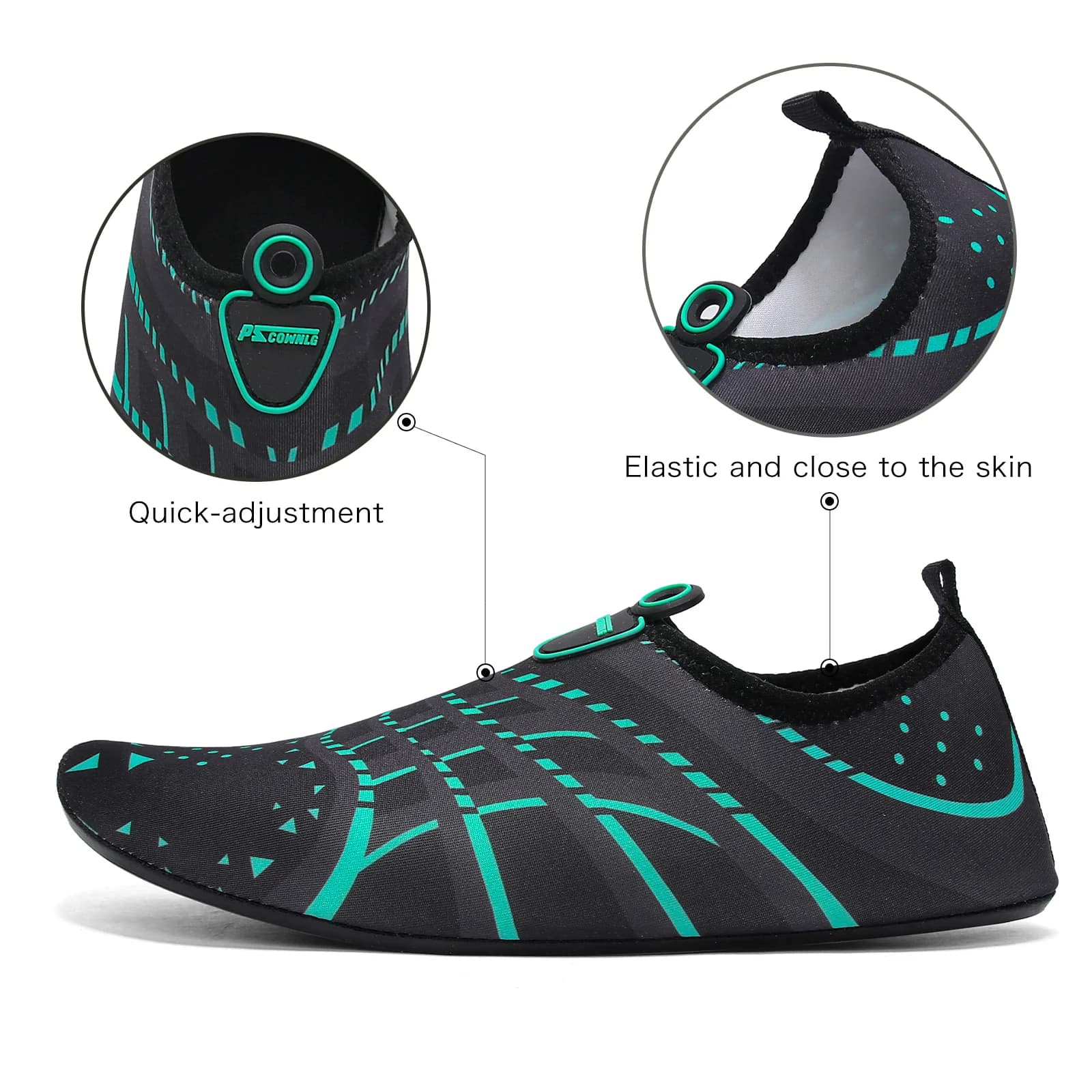 Nouvelles chaussures de plage Wading chaussures en amont chaussettes d'eau antidérapantes chaussures