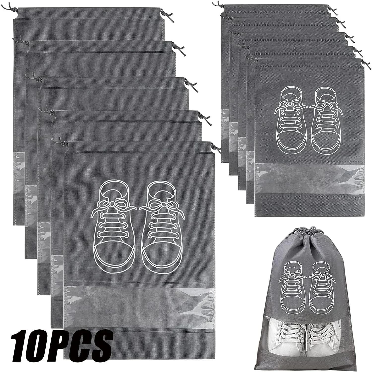 Sacs de rangement pour chaussures, 5/10 pièces, sacs anti-poussière pour chaussures Non tissés, sac 