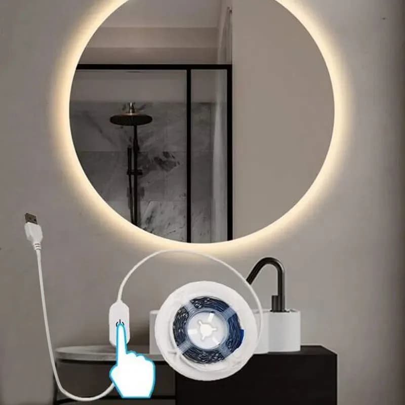 Bande lumineuse LED USB flexible à intensité variable, rétroéclairage TV, chambre, cuisine, lampe d'