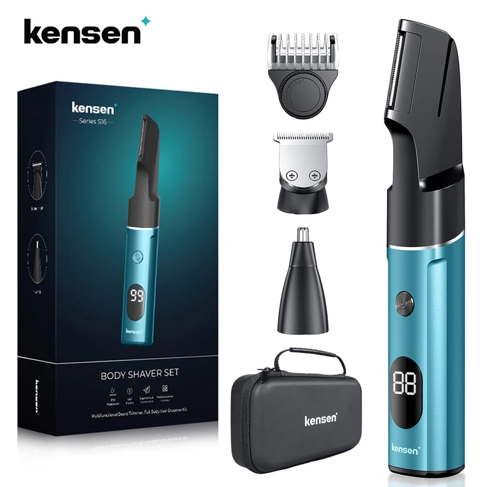 Kensen S16 tondeuse à cheveux électrique pour hommes 3 en 1 Machine de coupe de cheveux nez/barbe to