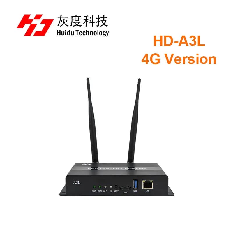 Huidu A3L Affichage LED Limitation asynaville Lecteur HD-A3L Support Téléphone portable Andrea Wirel