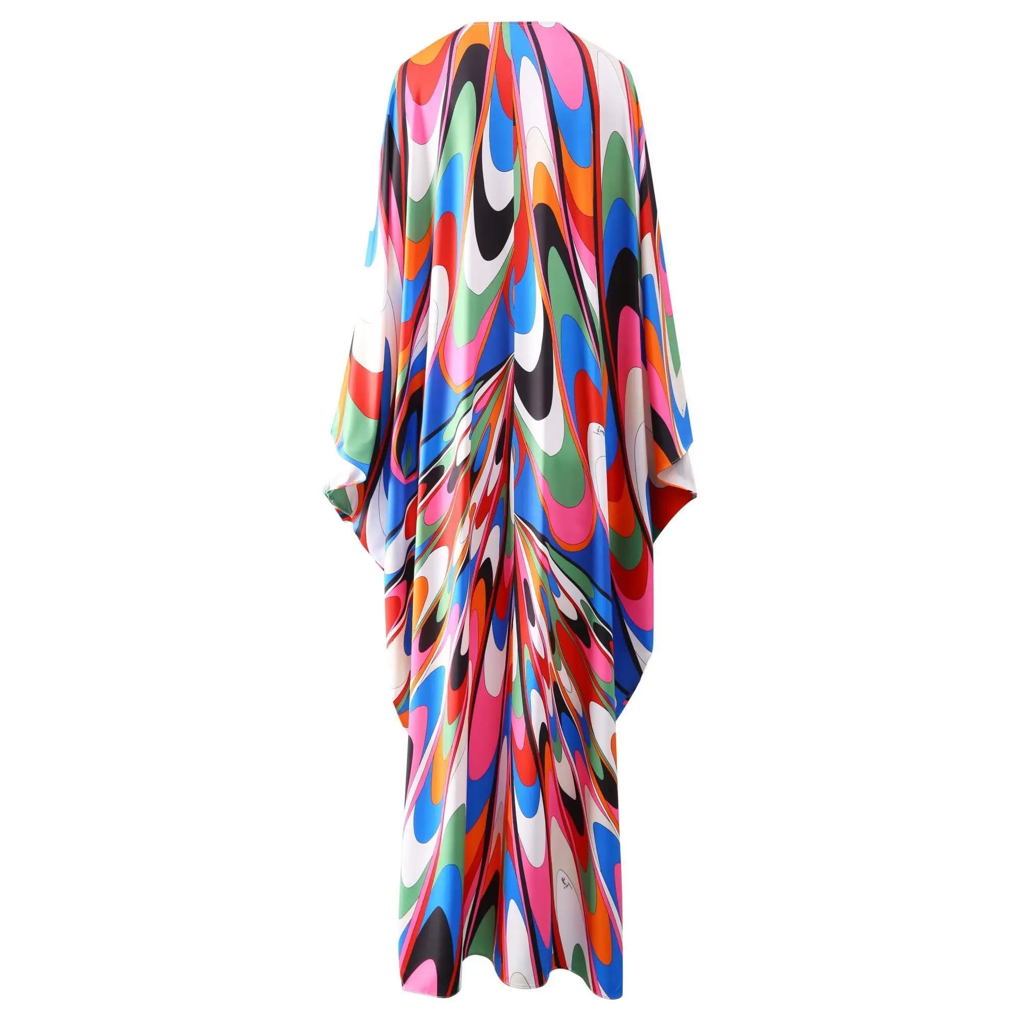 Mode 2024 printemps été nouveau Style bohême robes décontractées col rond manches chauve-souris rayé
