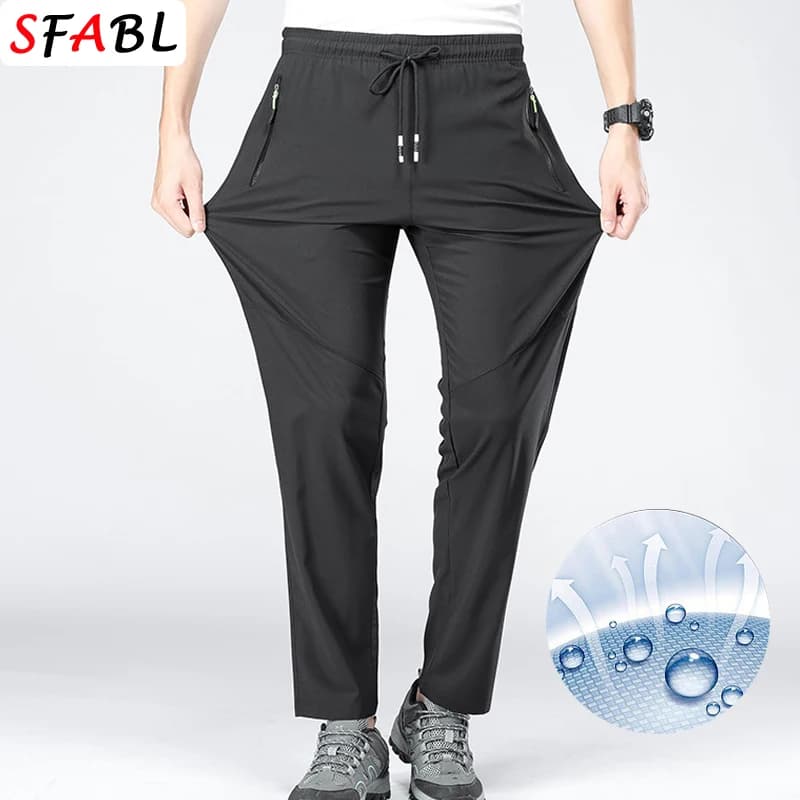 5XL haute Stretch Sport de plein air randonnée pantalon hommes poches à glissière pantalon hommes ét