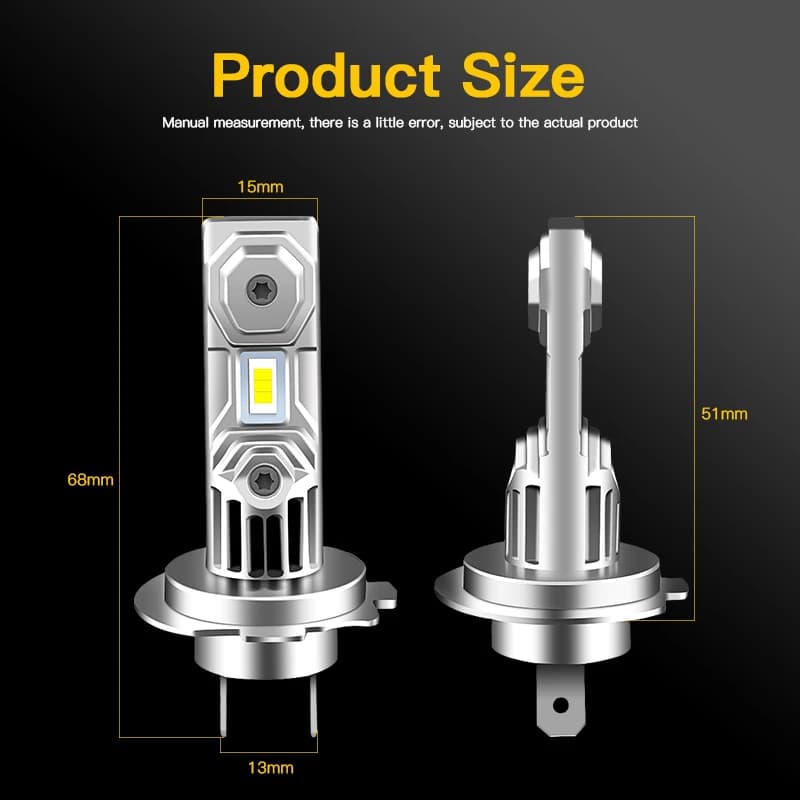 Ampoules LED CSP pour moto, lumière blanche brillante pour sauna, 60W, H7, 6000K, BMW S1000rr 09-18