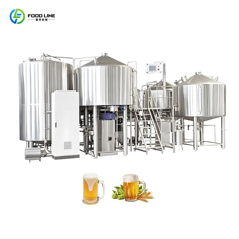 Ligne de production de bière d'orge complète personnalisée, ligne de brassage de bière, machine à fa