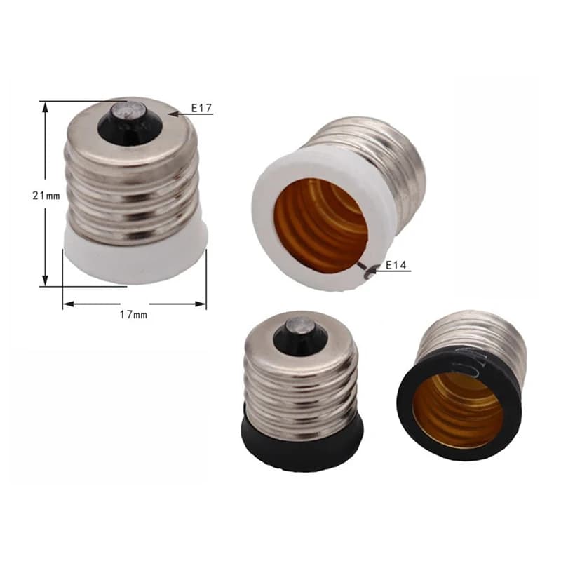Support d'adaptateur de lampe d'ampoule LED, douille de base, E17 vers E14 européen, ci-après