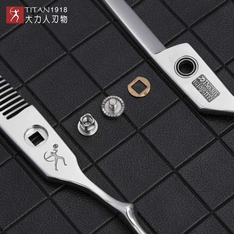 Titan professionnel barbier cheveux ciseaux salon coupe ciseaux coiffure ciseaux japon vg10 acier