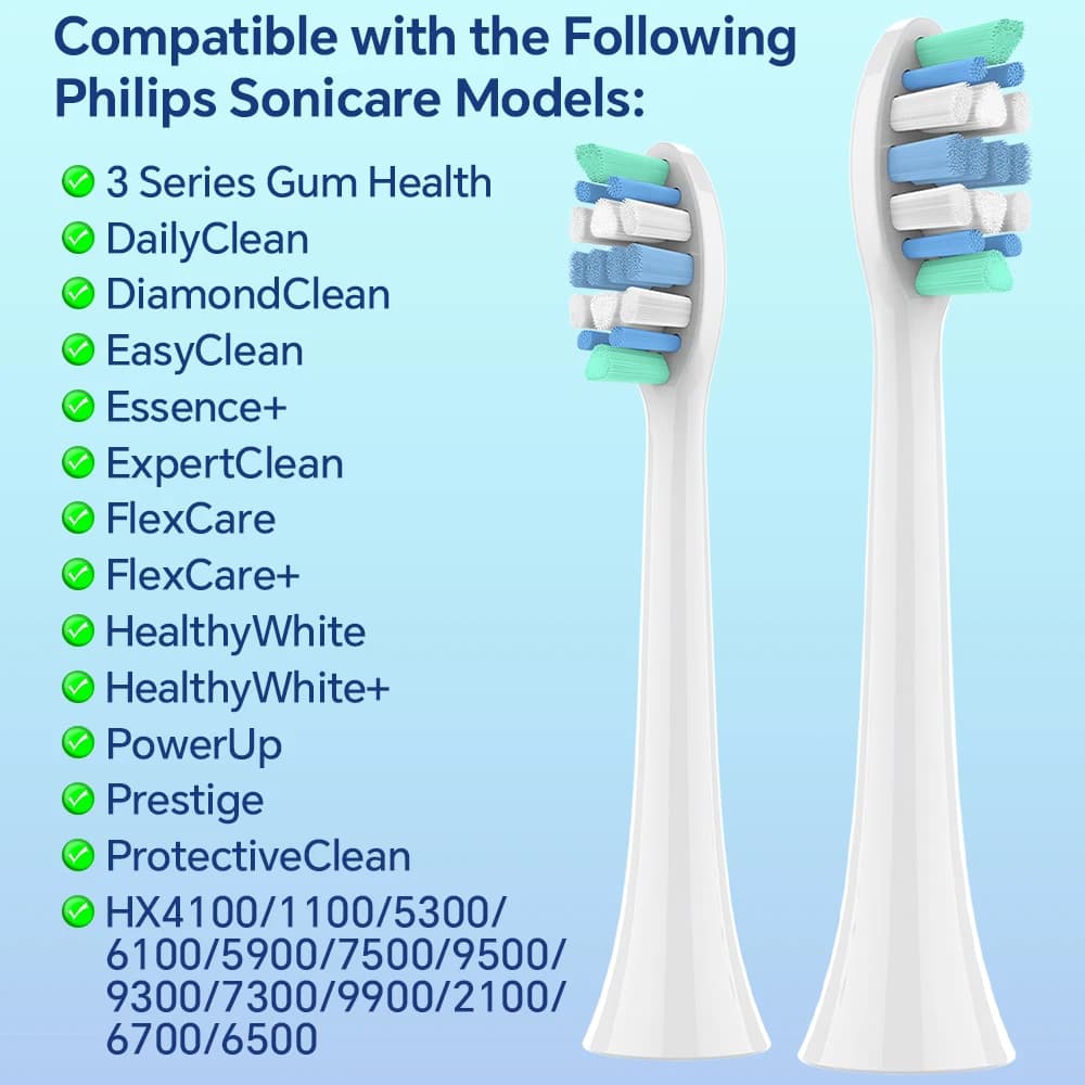 Têtes de brosse à dents de rechange, 8 pièces, compatibles avec Philips Sonicare, tête de brosse éle