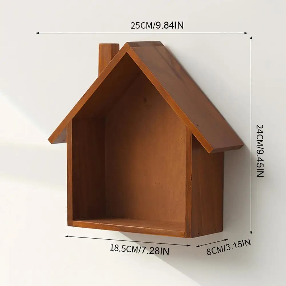 Armoire de rangement murale en bois rustique, en forme de maison, jolie petite pépinière, décor d'ét