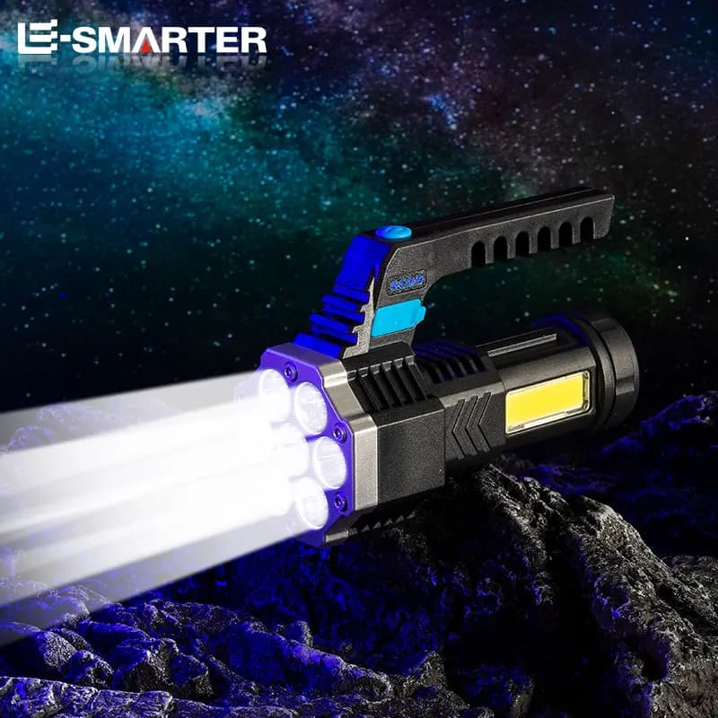 Lampes de poche LED haute puissance, torche de Camping avec 7 perles de lampe et lumière latérale CO