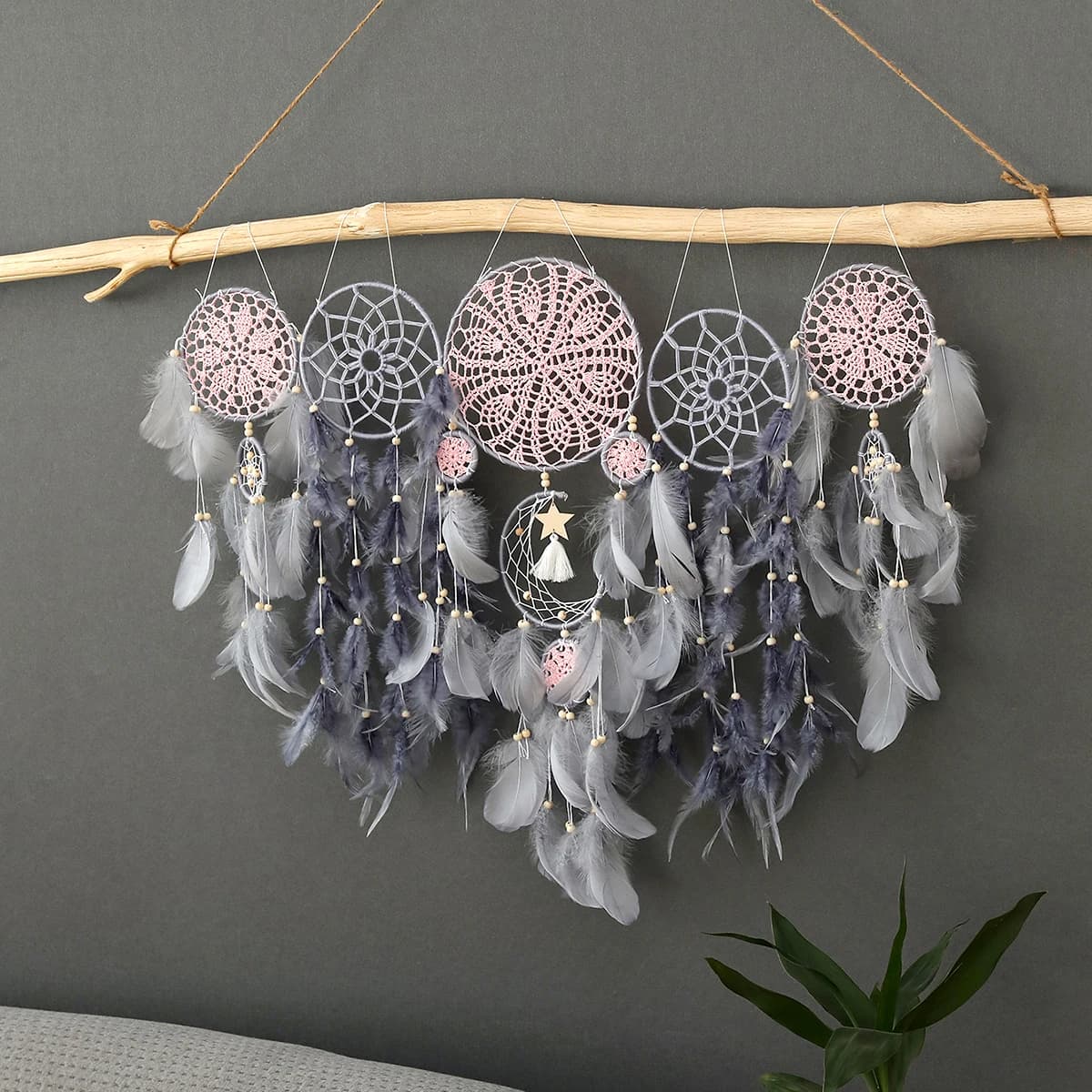 Attrape-rêve pour décoration de salon et de chambre à coucher, grand cadeau de Noël, fête des mères,
