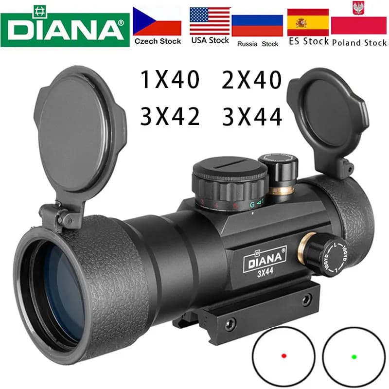 DIANA 3X44 vert point rouge vue 2X40 point rouge 3X42 optique tactique lunette de visée adaptée 11/2