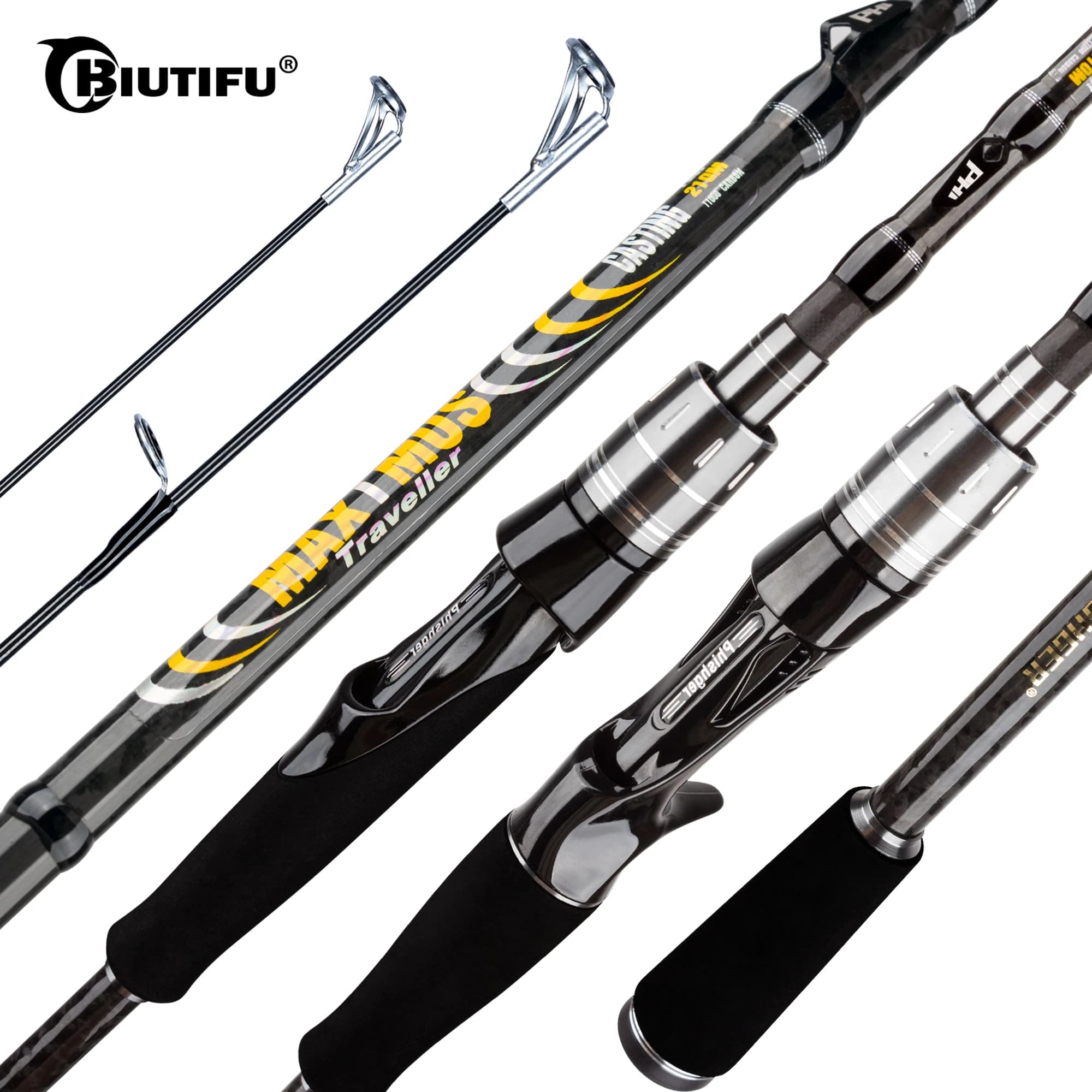 PHISHGER MAXIMUS voyageur filature Baitcasting leurre cannes à pêche 1.65 m ~ 3.0 m Fuji Guide 30 T 