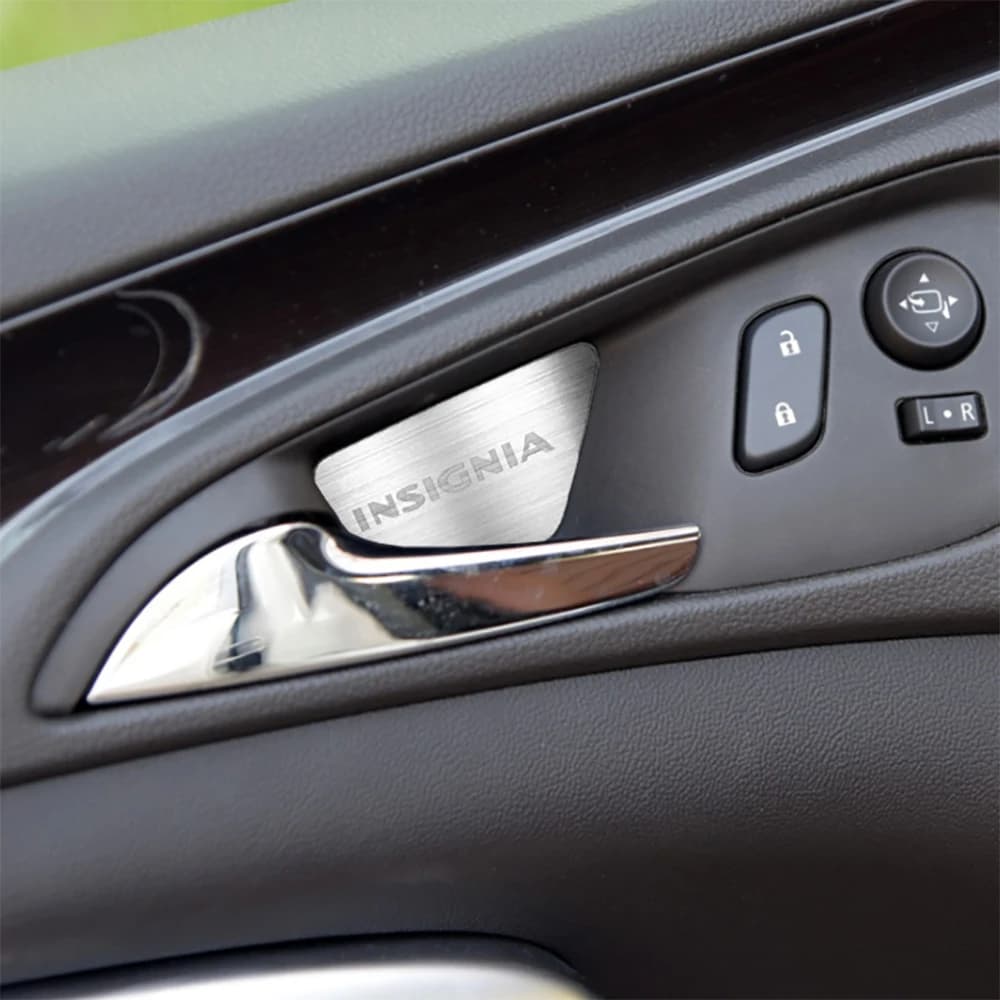 Accessoires de voiture en métal argent intérieur poignée de porte capuchon revêtement d'habillage au