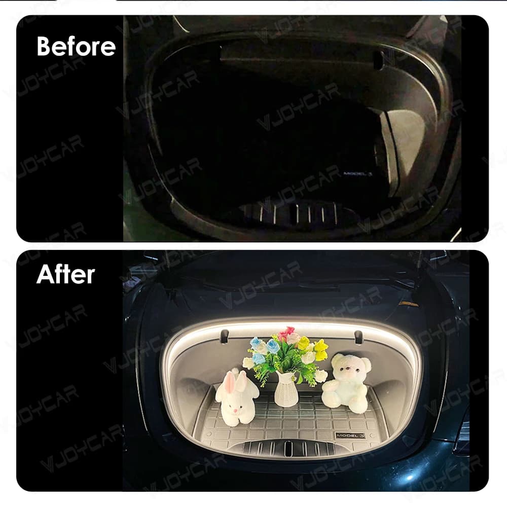 Bande LED lumineuse VJOYCAR pour coffre avant, éclairage modifié pour Tesla Model 3 Y S X 2018~2026,