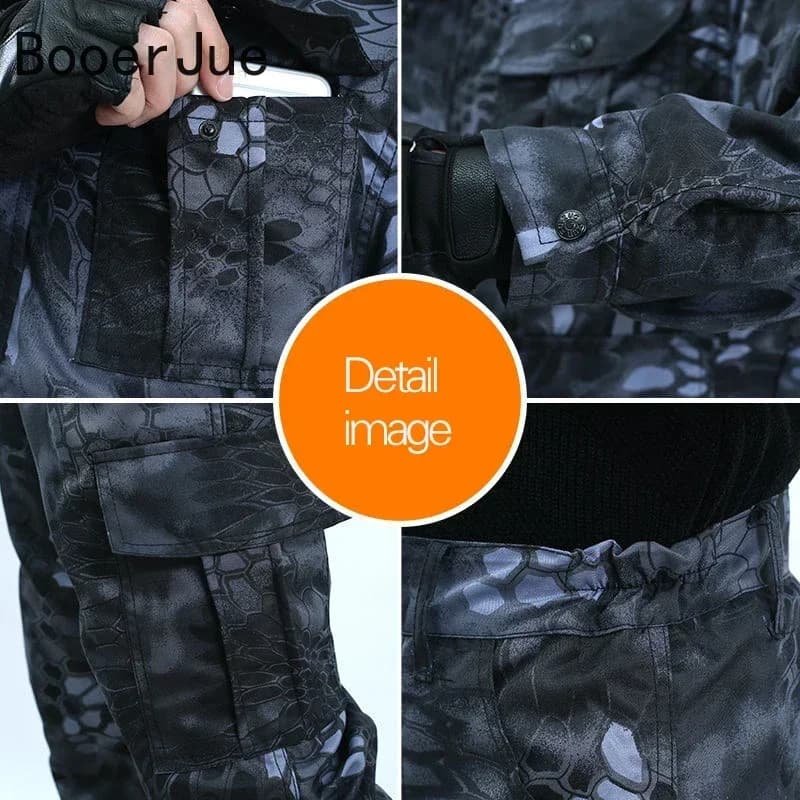 Salopette résistante à l'usure à motif Python noir, uniforme en tissu d'assurance du travail, survêt
