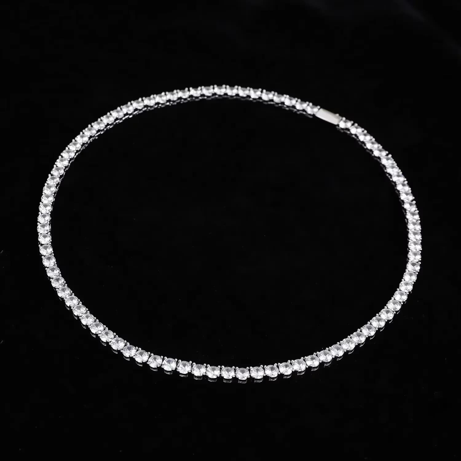Collier en argent Sterling 925, chaîne en Zircon pour femmes, mode Simple, bijoux de fiançailles, de