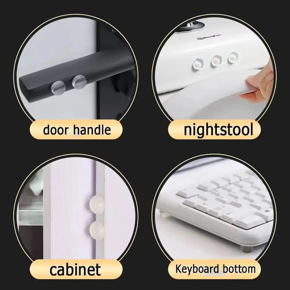 200 pièces pare-chocs ronds auto-adhésifs en caoutchouc de Silicone doux Transparent anti-dérapant a