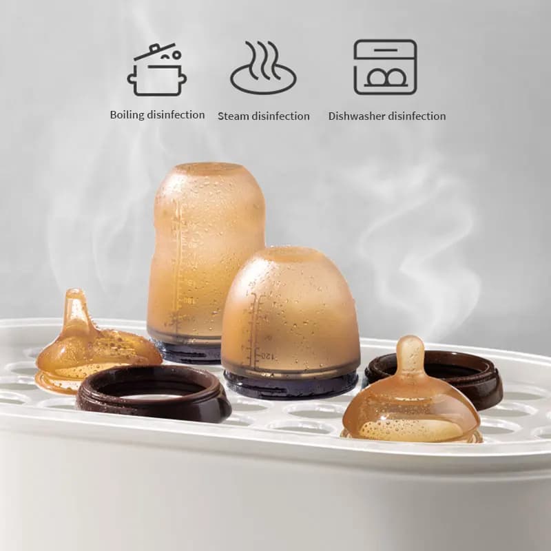 Biberon en Silicone Nano biberons avec poignée pour bébé sevrage biberon Anti-étouffement pour bébé 