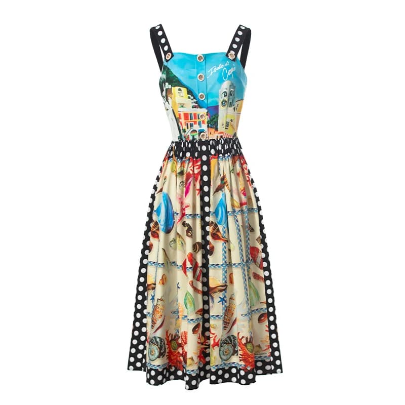 Robe trapèze à motif animal sous-marin pour femmes, mode élégante, fête romantique, design imprimé, 