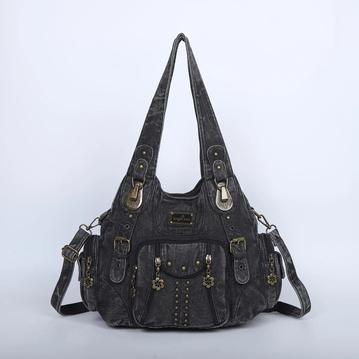 Sacs à main vintage pour femmes, sacs à bandoulière en cuir PU tendance, sacs à main de grande capac