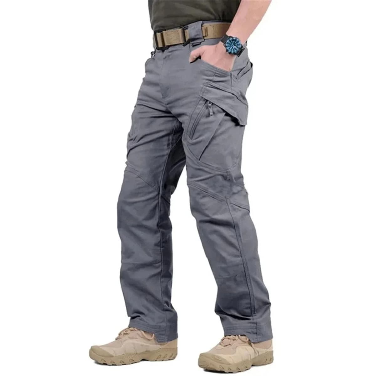 Pantalon tactique pour hommes grande taille, plusieurs poches, élastique, militaire, urbain, pour le