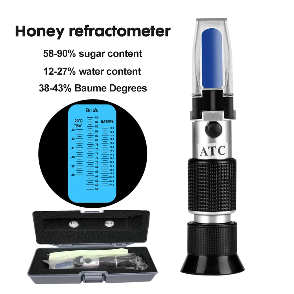 Réfractomètre portatif au miel Brix 58-90% teneur en sucre apiculture réfraction ATC compteur de Con