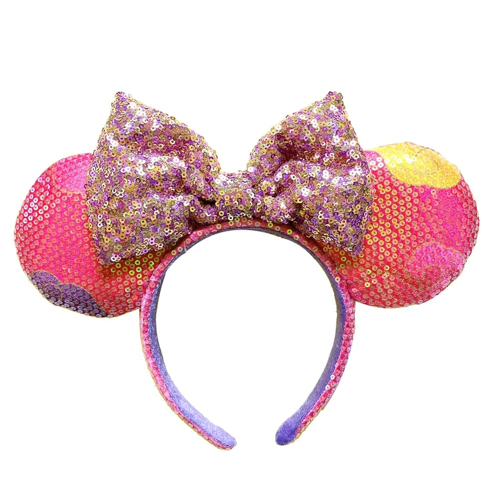 Bandeau d'oreille Disney Mickey Mouse, cerceau pour parc d'attractions, écailles de poisson, maille 