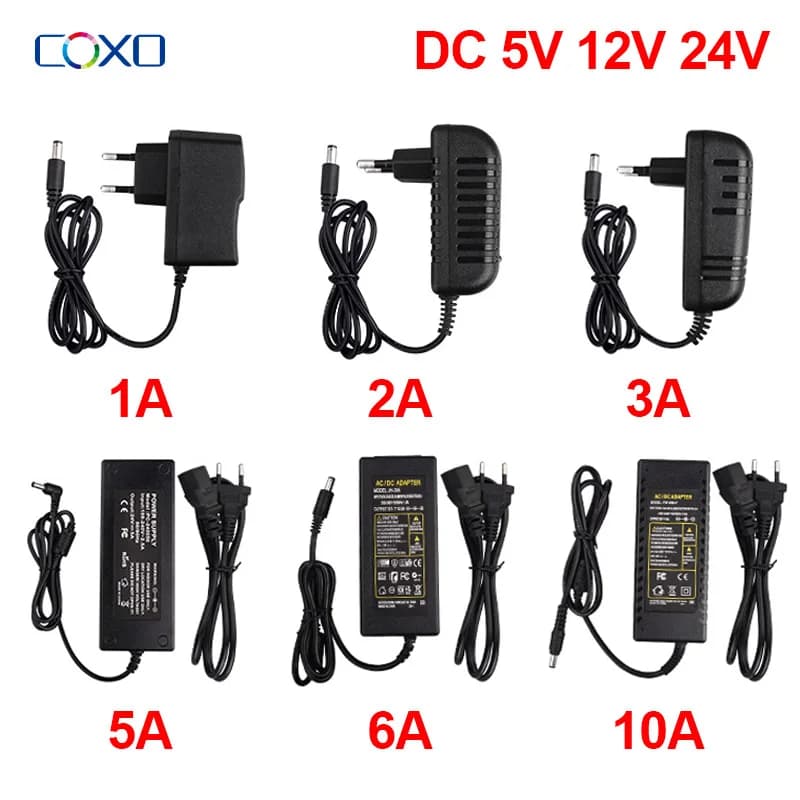 Transformateur d'éclairage AC100V-240V à DC5V/12V/24V, 1A 2A 3A 5A 6A 8A 10A, adaptateur d'alimentat