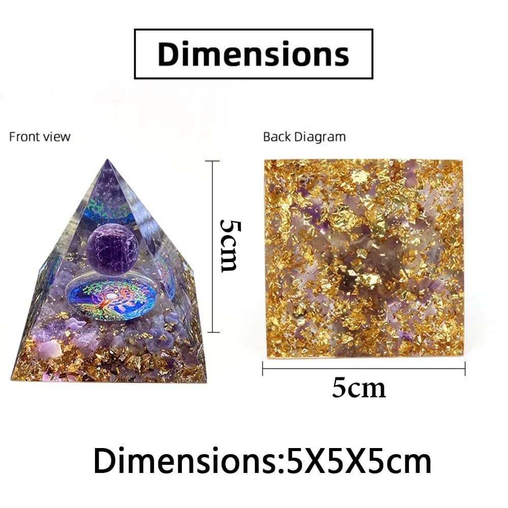 Constellation cadeau énergie résine pyramide améthyste guérison cristal naturel arbre Reiki Chakra g