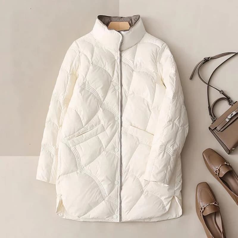 SEDUTMO-Veste Longue en Duvet de Canard pour Femme, Manteau Ultra observateur, Slim, Vintage, Décont