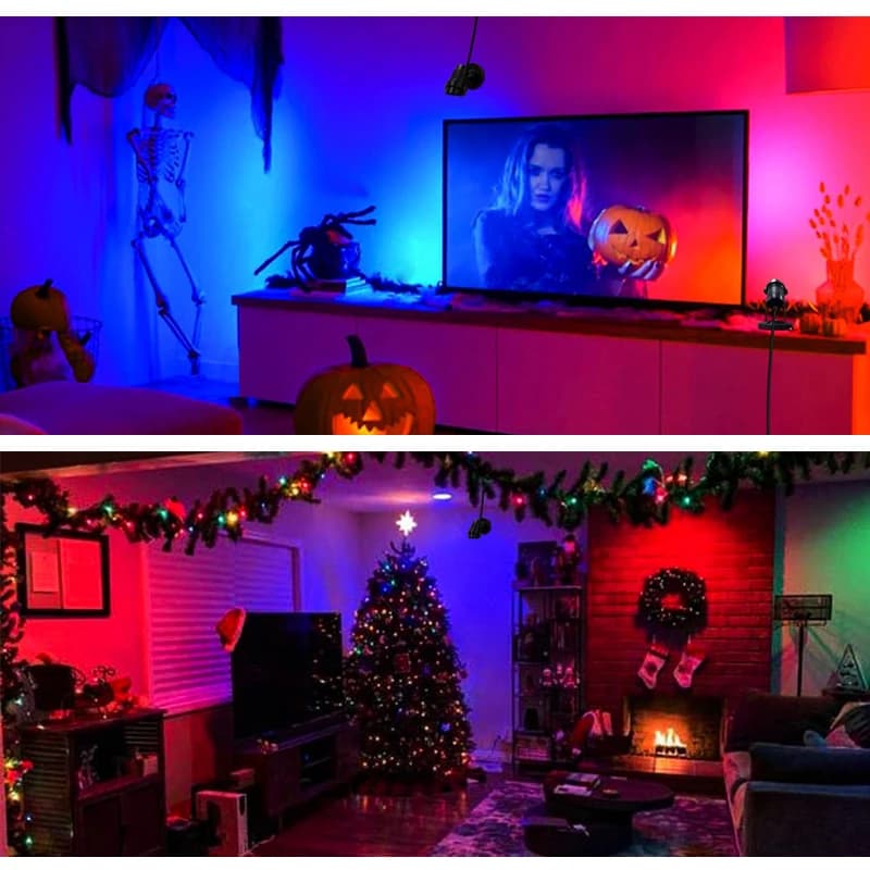 Projecteur LED d'intérieur 10W RGBW avec télécommande, changement de couleur, gradation, éclairage d