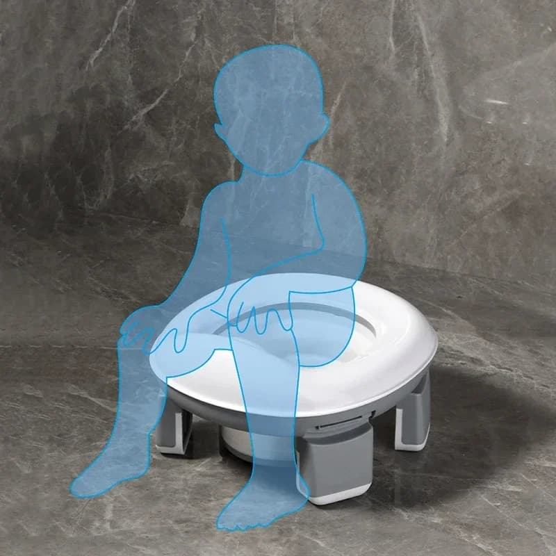 New 3-in-1 Travel Potty Portable Kids Potty Folding Safe Silicone Baby Potty Training Seat Family Ou