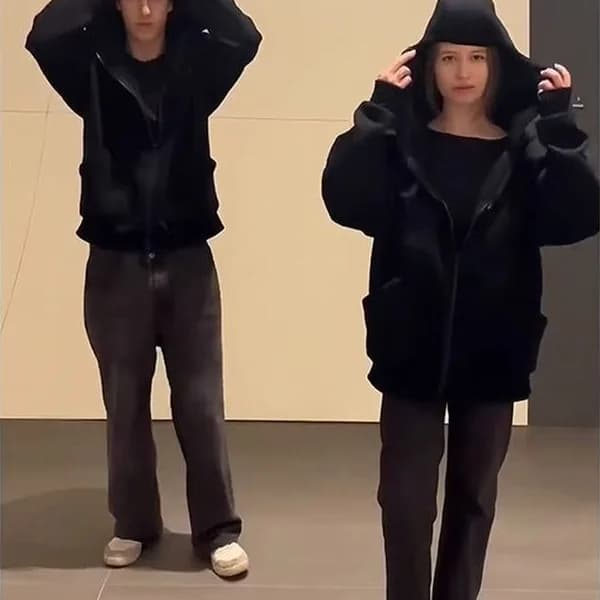 Cagoule gothique Y2K pour hommes et femmes, Harajuku, nouvel article d'hiver, sweat-shirt à Double c