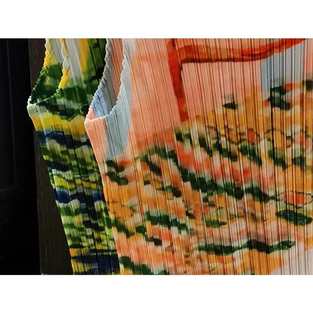 Plisceaux conception originale T-shirt 2025 été plissé fleur imprimé hauts décontracté mode apparaît