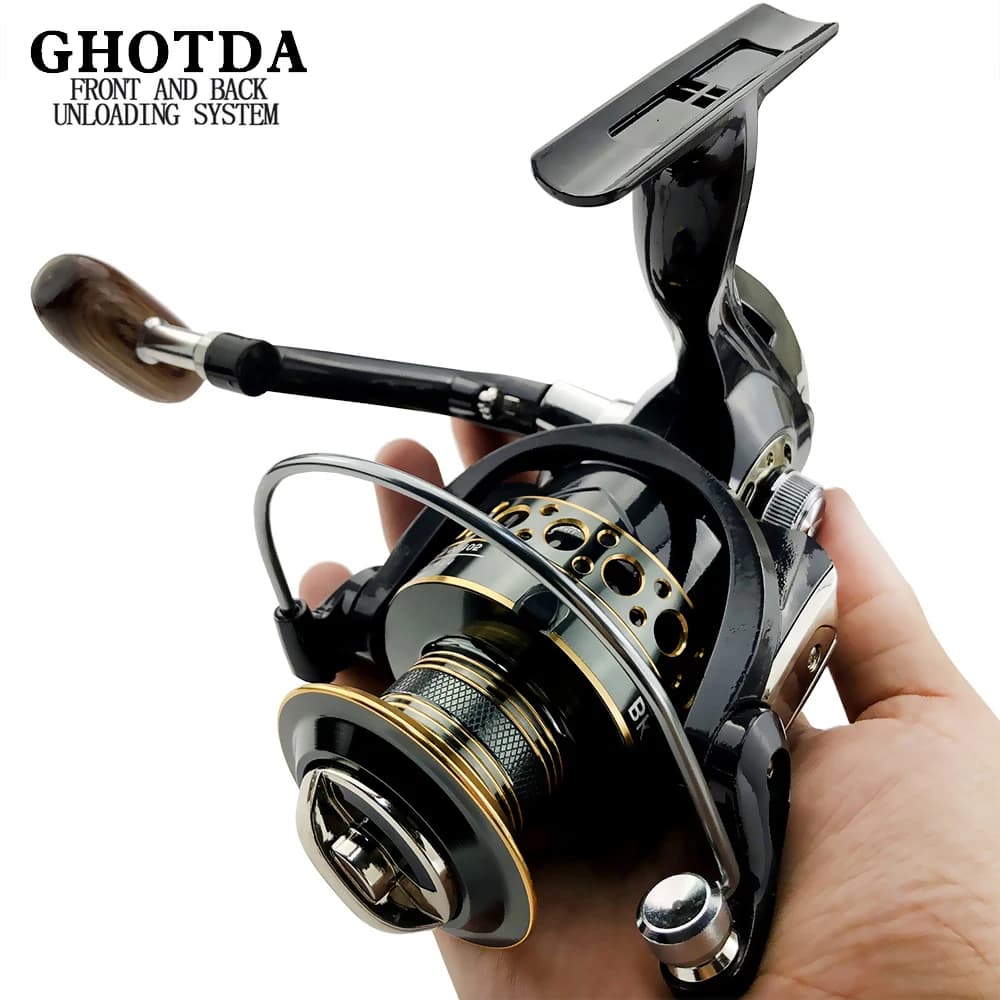 Moulinet de pêche ultraléger 2000 – 7000, traînée maximale 12kg, 5.2:1/4.7:1, pour Surfcasting, Spin