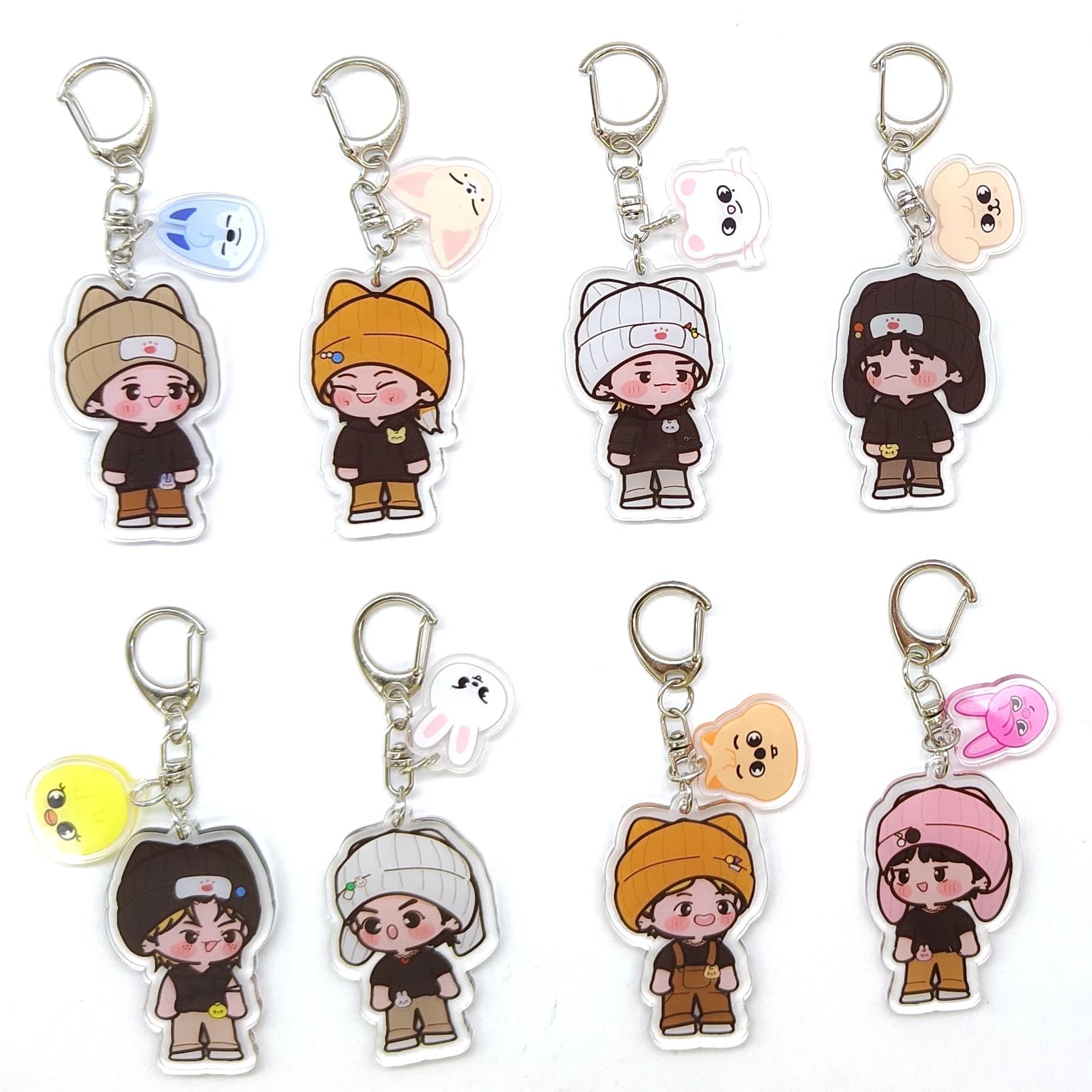 Porte-clés en acrylique KPOP pour les fans, pendentif de sac mignon, accessoires cadeaux, ensemble d