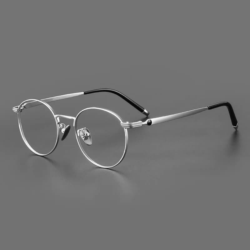 FIRADA mode lunettes Vintage luxe pur titane lunettes rondes optique lunettes de Prescription lunett