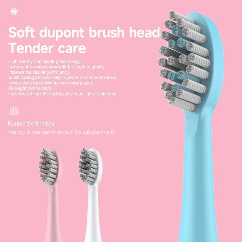 Brosse à dents électrique pour adultes, poils DuPont souples, batterie Portable, étanche IPX7, soins